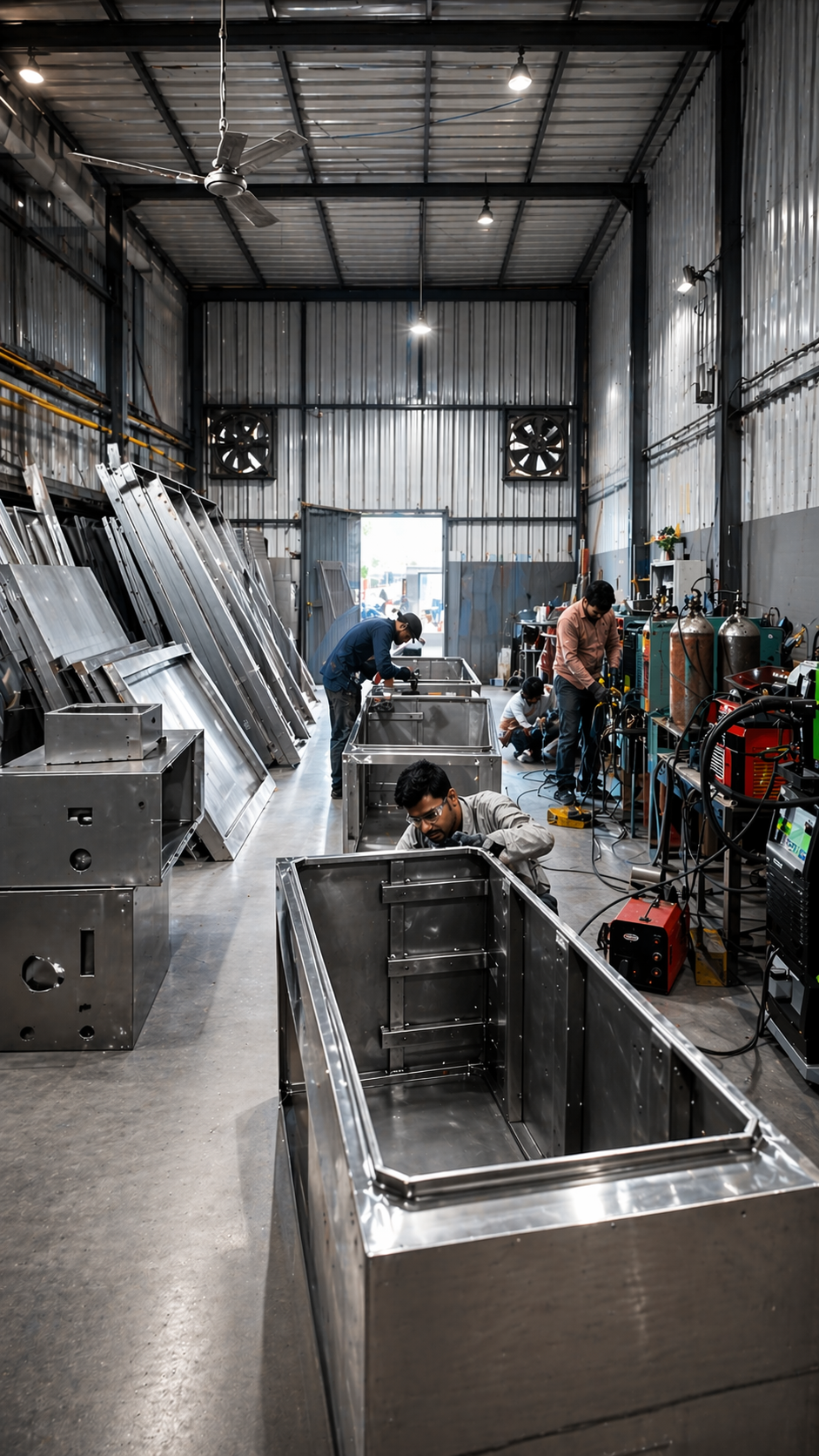 RAVJ Systems stainless fabrication workshop